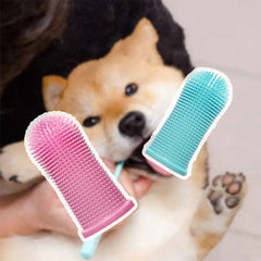 Soft Silicone Pet Finger Toothbrush with Storage Case