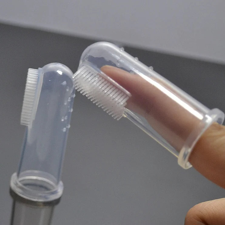 Pet Finger Toothbrush for Dogs and Cats, Latex Brush